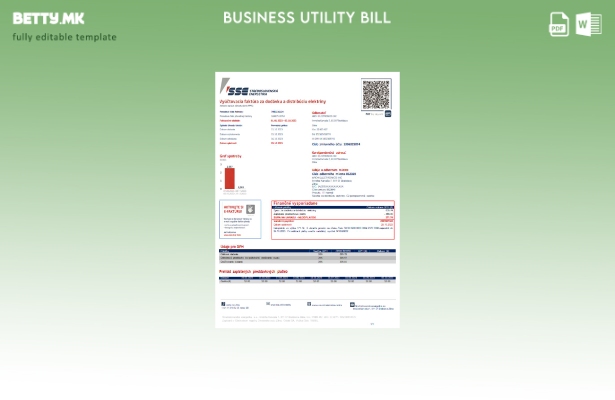 Деловна сметка за комунални услуги Stredoslovenka Energetika